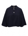 Ma'ry'ya cardigan in maglia collo a camicia blu acquista online YIK016 A12 NAVY
