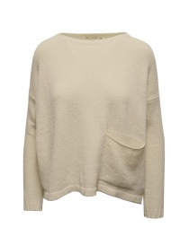 Ma'ry'ya pullover in lino bianco latte online