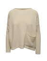 Ma'ry'ya pullover in lino bianco latte acquista online YIK031 G2 MILK