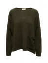 Ma'ry'ya moss green linen pullover with pocket buy online YIK031 G4 MOSS
