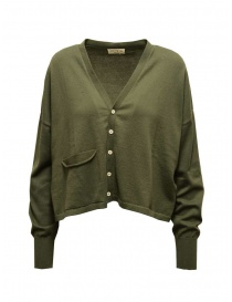 Ma'ry'ya military green cotton cardigan YIK022 A7 MILITARY