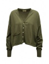Ma'ry'ya cardigan in cotone verde militare acquista online YIK022 A7 MILITARY