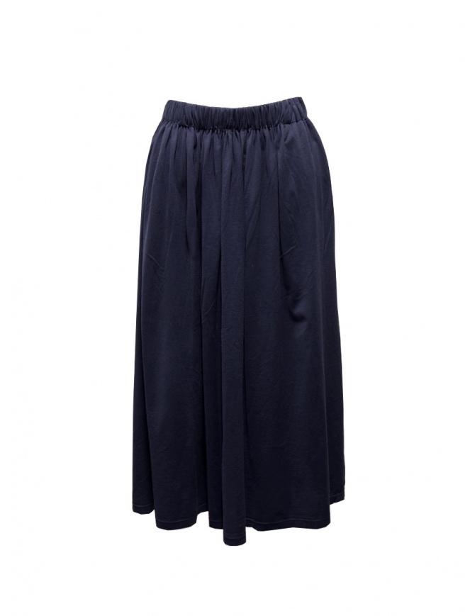 Ma'ry'ya long skirt in navy blue cotton YIJ115 K8 NAVY womens skirts online shopping