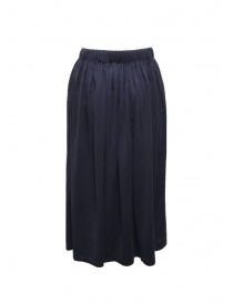 Ma'ry'ya long skirt in navy blue cotton buy online