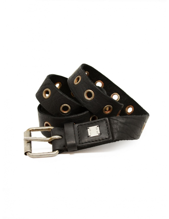 Guidi BLT18 perforated belt in black leather BLT18 BISON FULL GRAIN BLKT belts online shopping