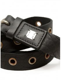 Guidi BLT18 perforated belt in black leather