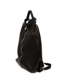Guidi PG2 backpack in black leather with central opening price