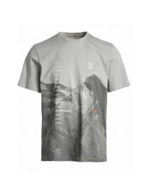 Parajumpers Limestone T-shirt grigia con montagne online