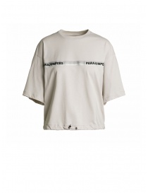 Womens t shirts online: Parajumpers Spazio light beige cropped t-shirt