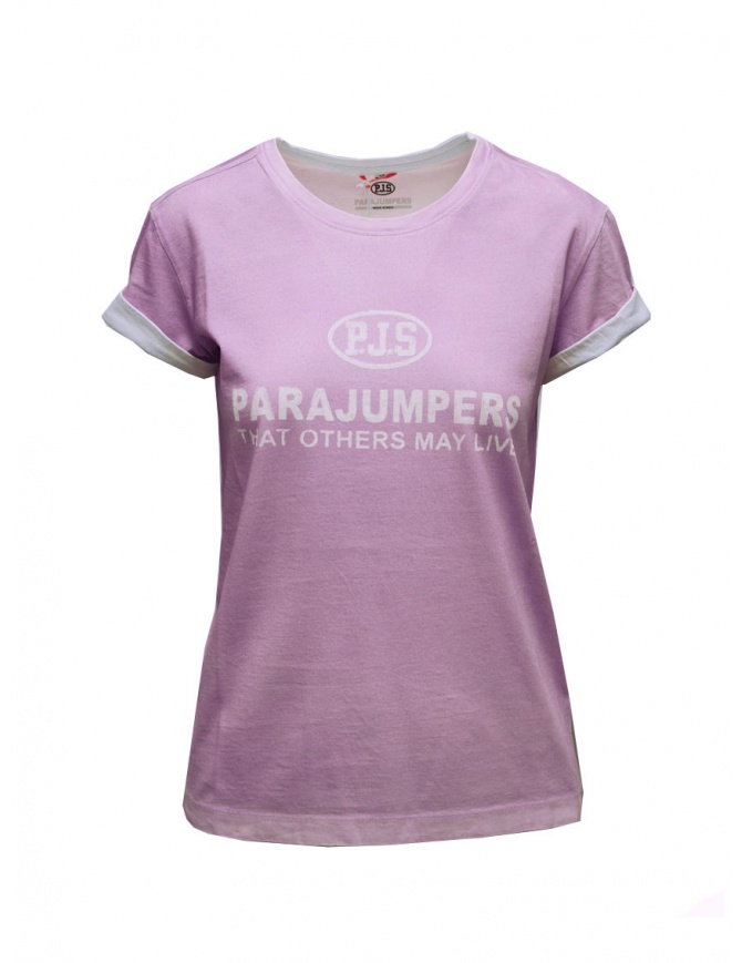 Parajumpers Spray Lilac T-shirt PWTEEYS33 SPRAY TECHNO VIOLET665 womens t shirts online shopping