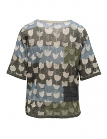 M.&Kyoko grey, black, blue floral t-shirt buy online