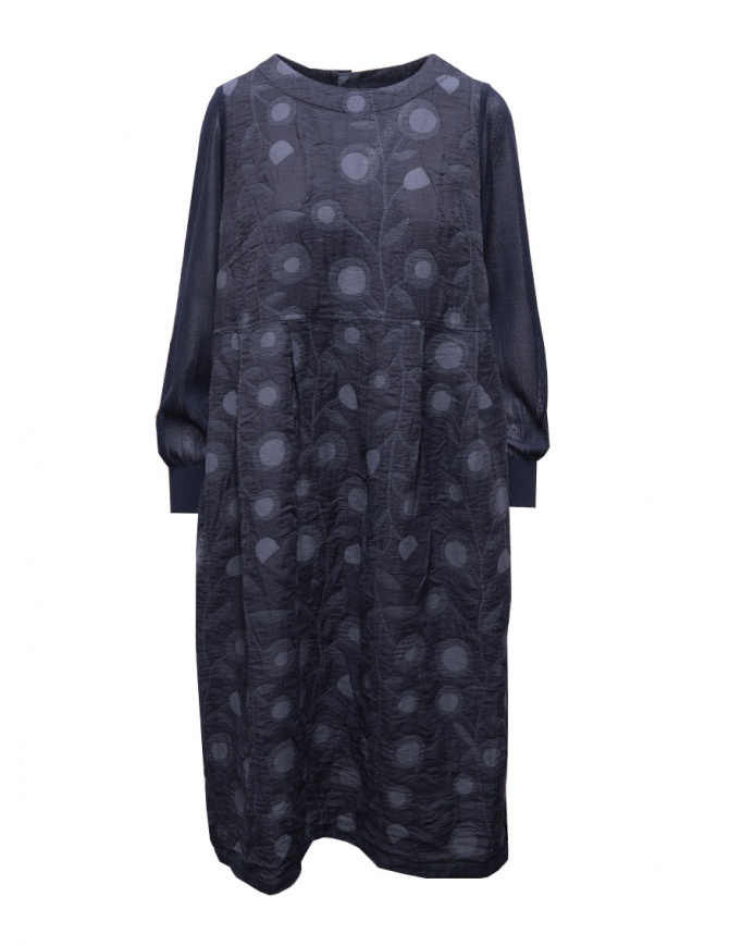 M.&Kyoko long dress with blue flowers BCH01053WA DARK BLUE womens dresses online shopping