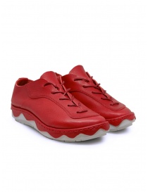 Womens shoes online: Trippen Ripple red lace-up shoes with wavy edge