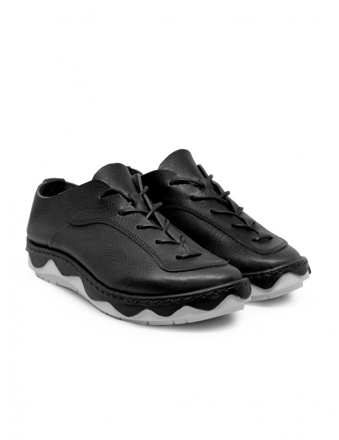 Trippen Ripple stringate in pelle nera con bordo ondulato RIPPLE F WAW BLK-WAW SW WHT calzature donna online shopping