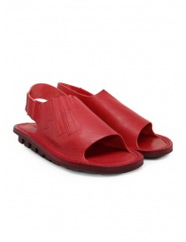 Womens shoes online: Trippen Rhythm red leather sandals with elastic
