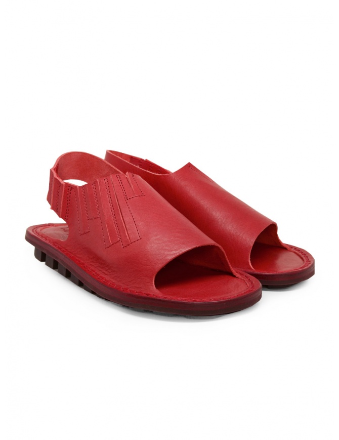 Trippen Rhythm red leather sandals with elastic RHYTHM F WAW RED-WAW SK BRW womens shoes online shopping
