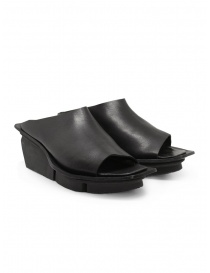 Calzature donna online: Trippen Sham sandalo slip-on nero con la zeppa