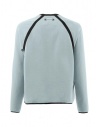 Monobi J Crepe ash blue sweatshirt shop online men s knitwear