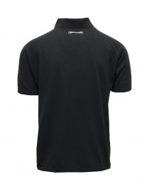 Monobi polo shirt in black cotton knit