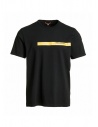 Parajumpers Tape Tee black t-shirt with yellow print buy online PMTEEIT01 TAPE BLACK 541