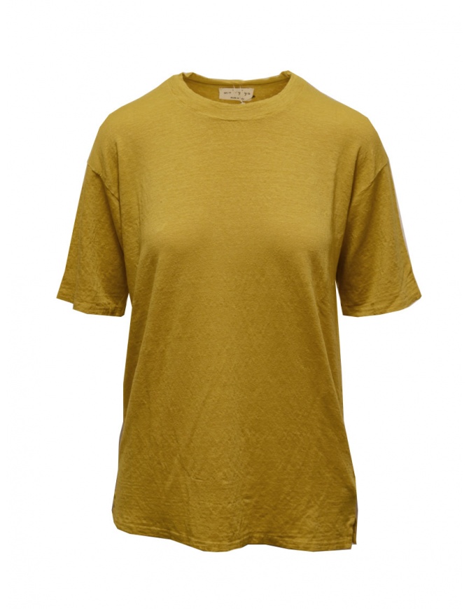 Ma'ry'ya ocher linen t-shirt YIJ100 J5 OCRA womens t shirts online shopping