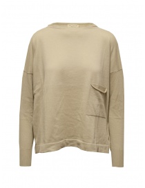 Women s knitwear online: Ma'ry'ya light pullover in beige cotton