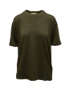 Ma'ry'ya dark military green linen t-shirt buy online YIJ100 J6 MILITARY