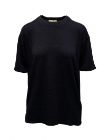 Ma'ry'ya navy blue linen t-shirt online