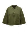 Ma'ry'ya cardigan in cotone verde colletto a camicia acquista online YIK016 A7 MILITARY