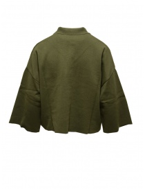 Ma'ry'ya green cotton cardigan with shirt collar buy online