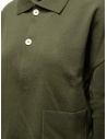 Ma'ry'ya green cotton cardigan with shirt collar YIK016 A7 MILITARY price
