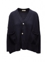 Ma'ry'ya cardigan in cotone blu aperto ai lati acquista online YIK071 H8 NAVY