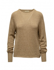 Women s knitwear online: Ma'ry'ya pullover in beige silk