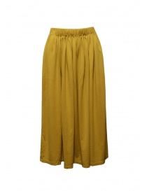 Ma'ry'ya long skirt in ocher yellow cotton YIJ115 K5 OCRA order online