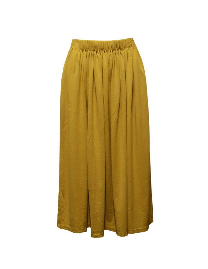 Ma'ry'ya gonna lunga in cotone giallo ocra YIJ115 K5 OCRA gonne donna online shopping