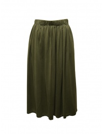 Ma'ry'ya long skirt in military green cotton YIJ115 K6 MILITARY order online