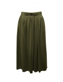 Ma'ry'ya long skirt in military green cotton YIJ115 K6 MILITARY