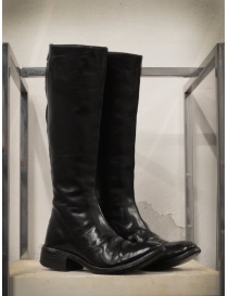 Carol Christian Poell AF/0991L black diagonal zip knee high boots AF/0991L-IN CORS-PTC/010