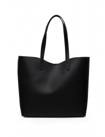 Il Bisonte tote bag in matte smooth black leather online