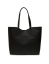 Il Bisonte tote bag in matte smooth black leather shop online bags