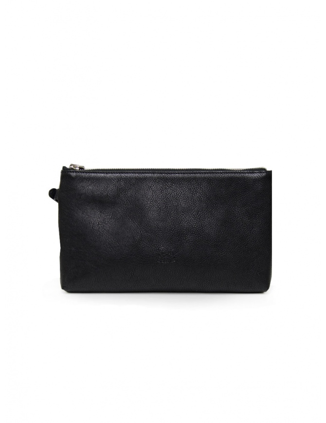 Il Bisonte black leather pochette BCL036 PO0001 NERO BK131 bags online shopping