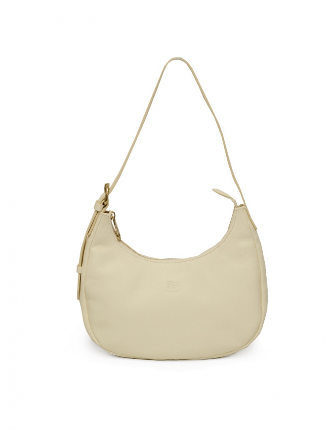 Il Bisonte piccola borsa a spalla in pelle bianca BSH168 PV0001 BIANCO LATTE WH182 borse online shopping