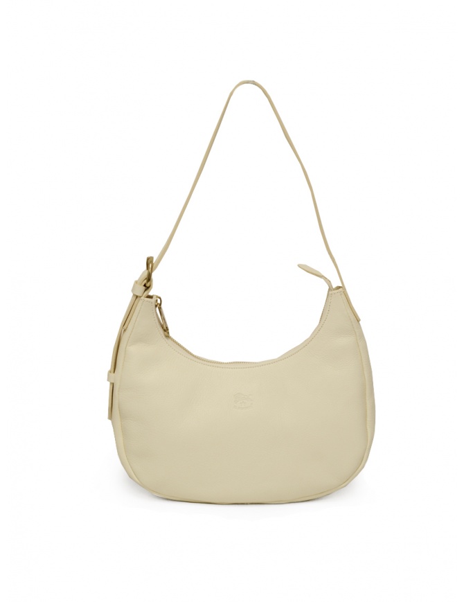Il Bisonte small white leather shoulder bag BSH168 PV0001 BIANCO LATTE WH182 bags online shopping