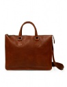 Il Bisonte borsa cartella a tracolla in pelle marrone acquista online BBC056 PO0001 SEPPIA BW396
