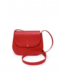 Il Bisonte borsetta in pelle rossa a tracolla BSA001 PV0001 CAST.ROSA RE343 order online