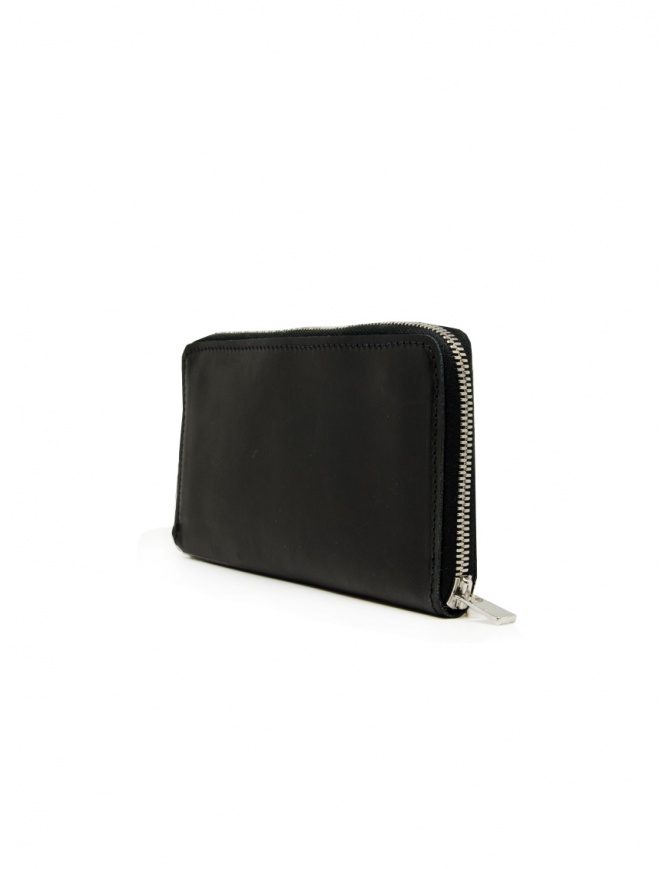 Guidi portafoglio C6 in pelle di canguro nera C6 PRESSED KANGAROO BLKT portafogli online shopping