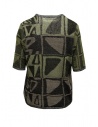 Fuga Fuga T-shirt in maglia verde nera e grigiashop online maglieria donna