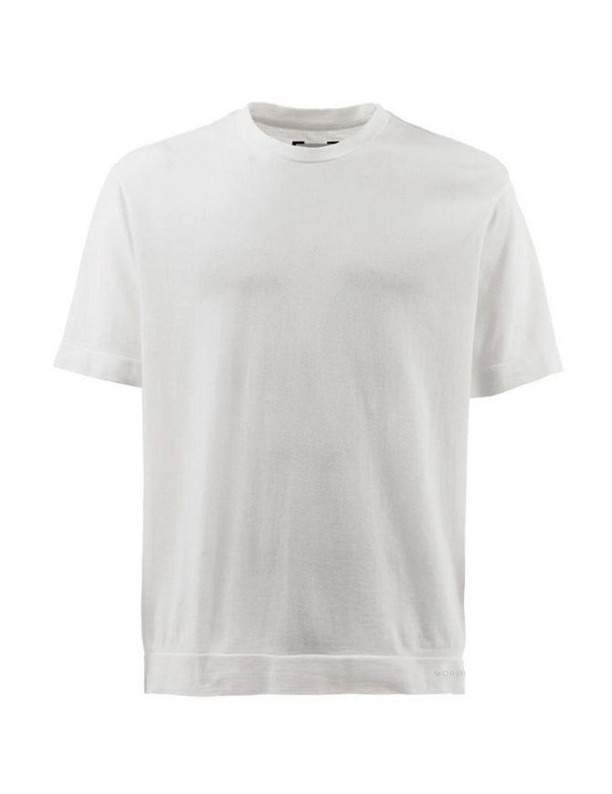 Monobi T-shirt in cotone bio bianca 12180511 WHITE 5000 t shirt uomo online shopping