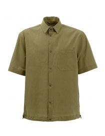 Mens shirts online: Monobi short sleeve olive green shirt