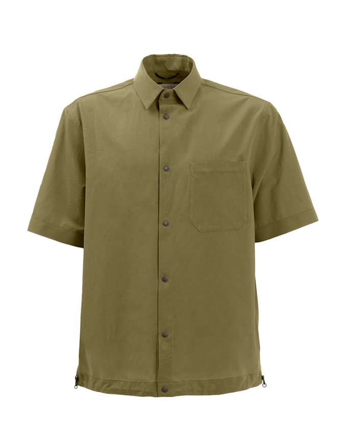 Monobi camicia verde oliva manica corta 12475133 OASIS GREEN 27530 camicie uomo online shopping